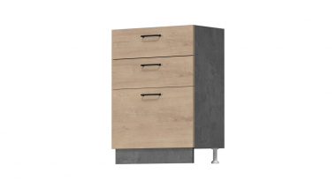 Шкаф-стол кухонный рабочий с 3-мя ящ. 400 мм. (Лофт)